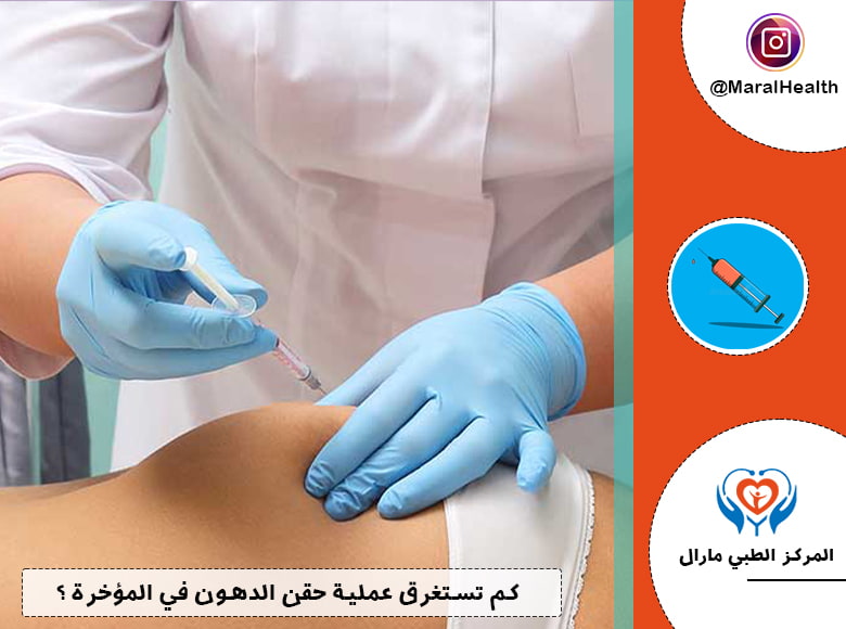 كم تستغرق عملية حقن الدهون في المؤخرة ؟